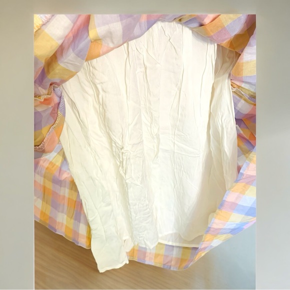 NEW Entro Pastel Gingham Pattern Dress Size Small - Picture 7 of 9